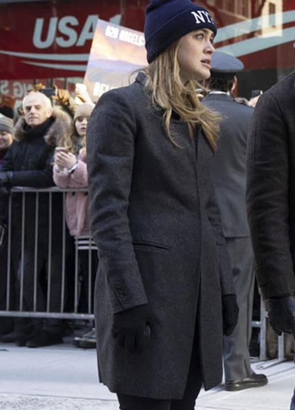 Michaela Stone Manifest Melissa Roxburgh Black Wool Coat