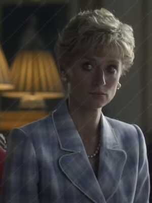 Princess Diana The Crown S05 Checkered Coat