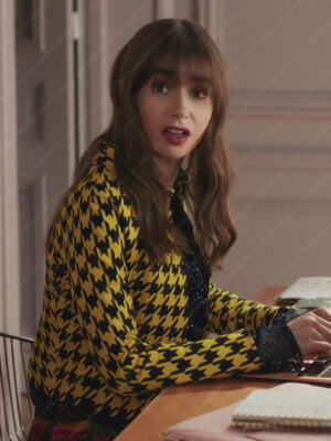 Lily Collins Emily in Paris S03 Yellow Blazer