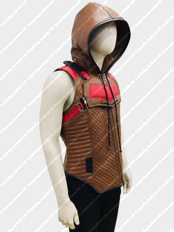 Gotham Knights Redhood Brown Leather Vest