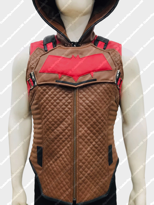 Gotham Knights Redhood Brown Leather Vest