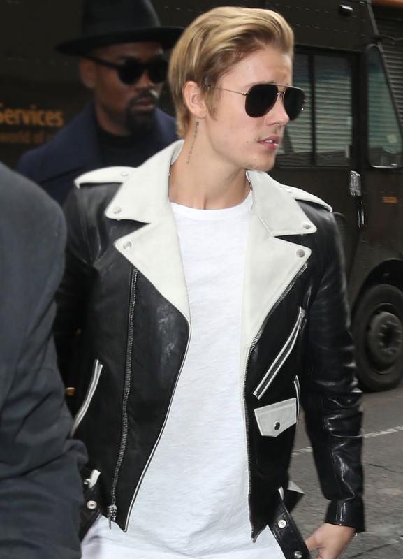 Justin Bieber Elegant Brando Leather Jacket