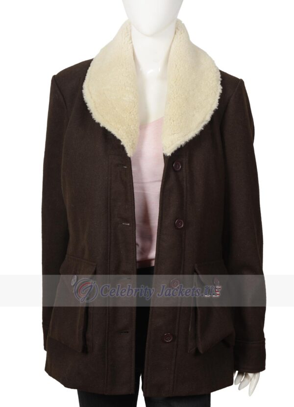 Kelly Reilly Yellowstone Beth Dutton Shearling Wool Coat