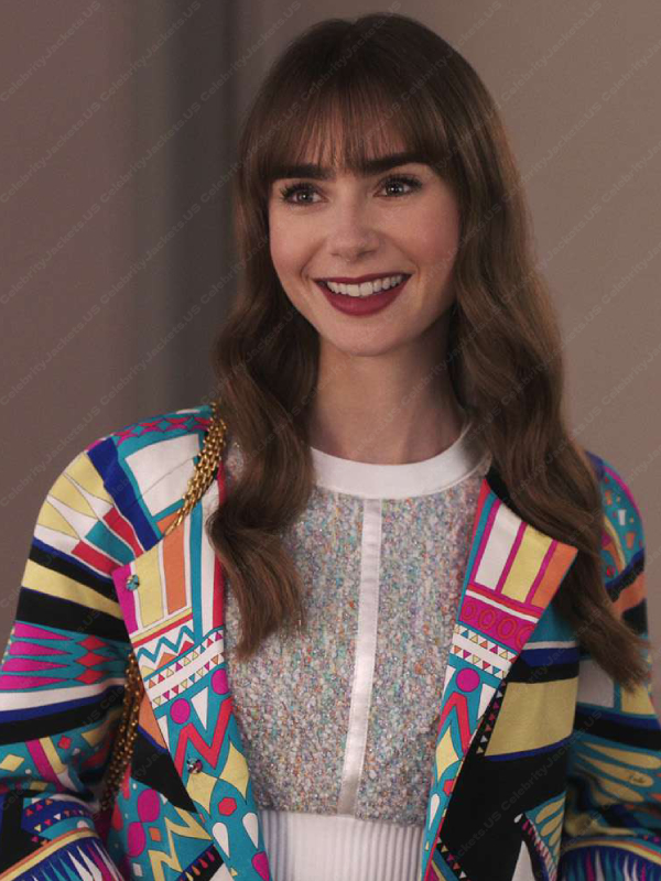 Lily Collins Emily In Paris Season 3 Designed Blazer