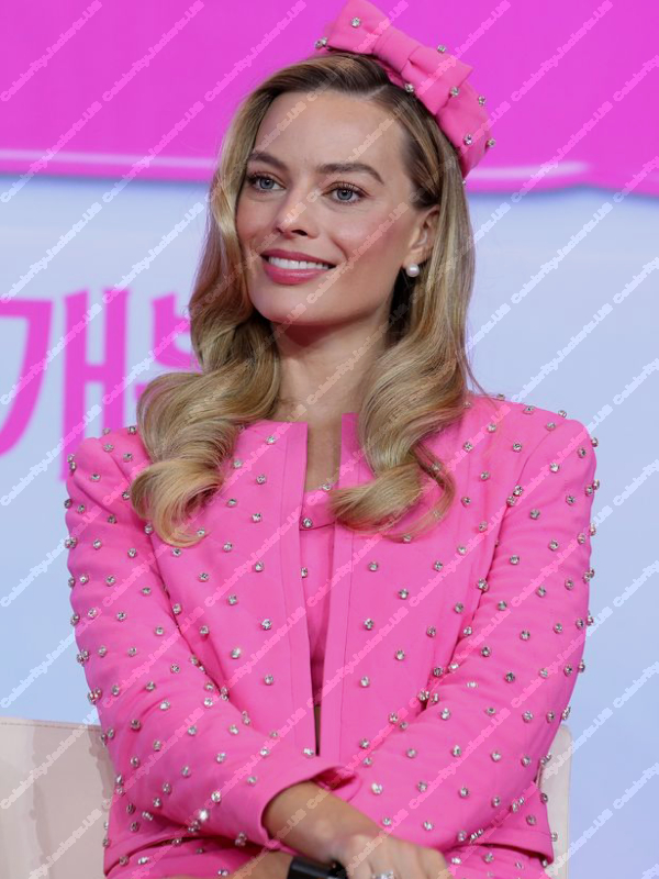 Margot Robbie Barbie Pink Cropped Jacket