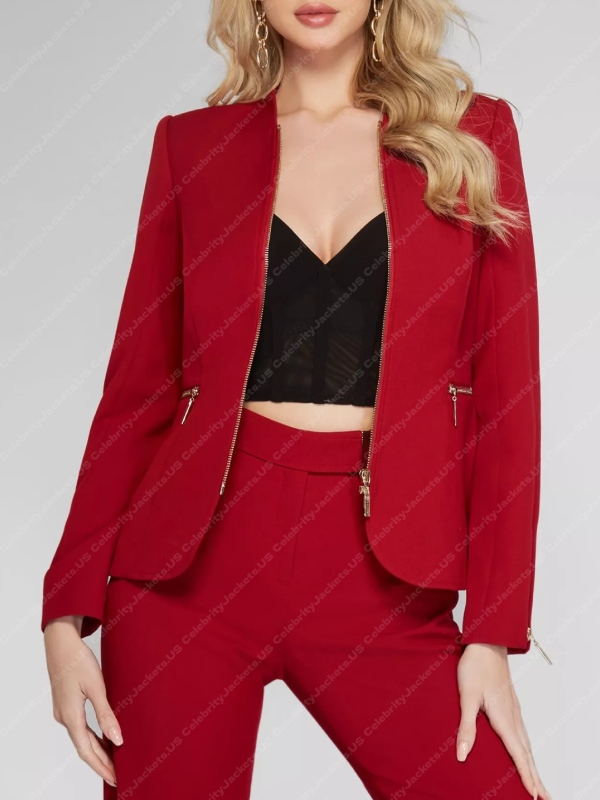 Mary Fitzgerald Selling Sunset Red Blazer