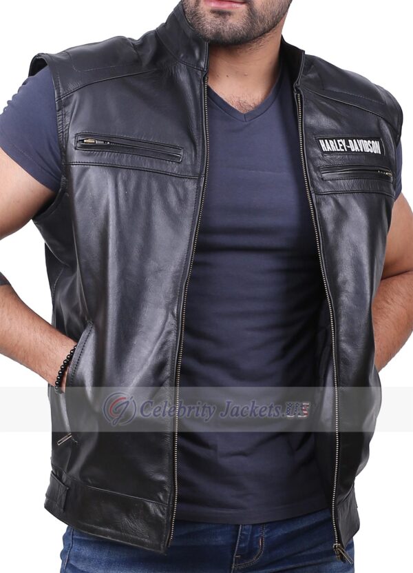 Mens Harley Davidson Black Vest