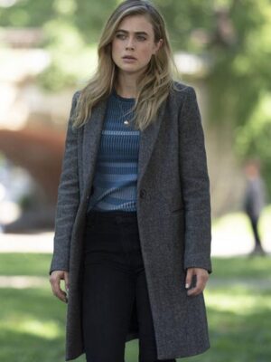 Michaela Stone Manifest Melissa Roxburgh Gray Wool Coat