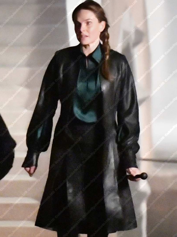 Mission Impossible 7 Rebecca Ferguson Leather Coat