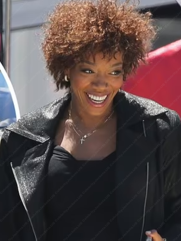 I Wanna Dance with Somebody Naomi Ackie Biker Jacket