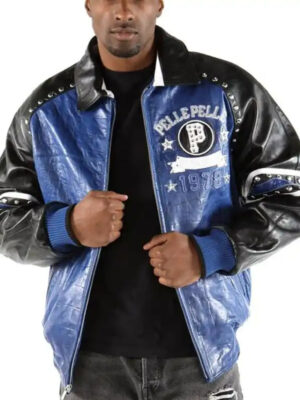 Pelle Pelle 1978 Blue Leather Jacket