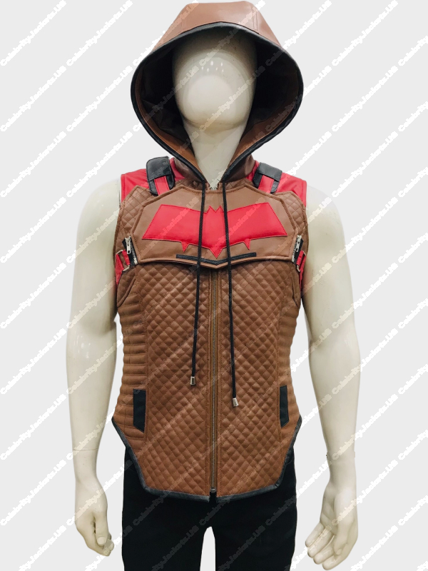 Gotham Knights Redhood Brown Leather Vest