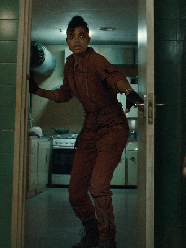 Resident Evil 2022 Ella Balinska Red Jumpsuit