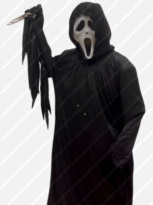 Scream Ghost Hooded Costume With Free Mask & Gloves