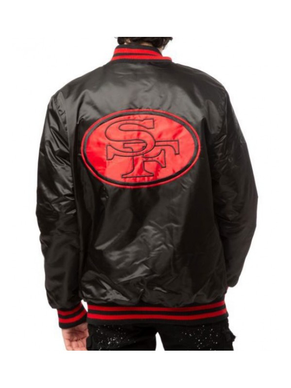 Starter San Francisco 49ers Black Bomber Jacket