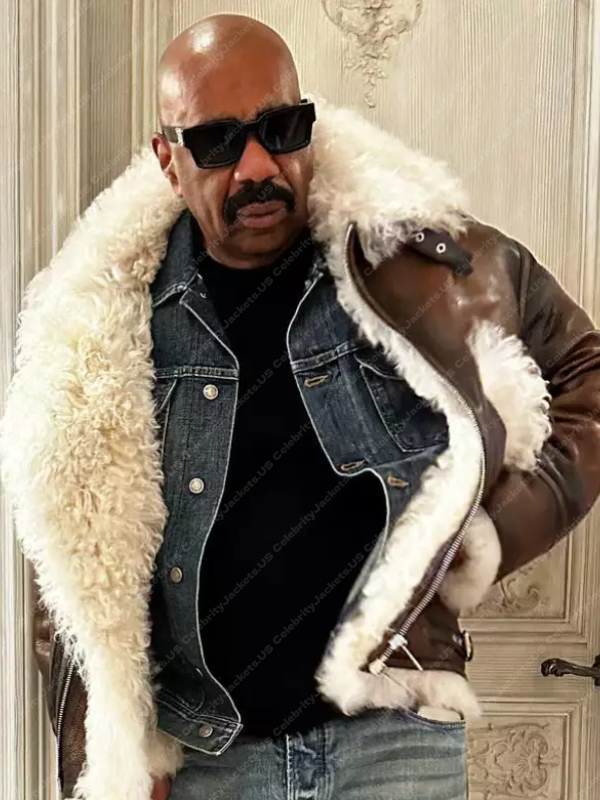 Steve Harvey Shearling Jacket