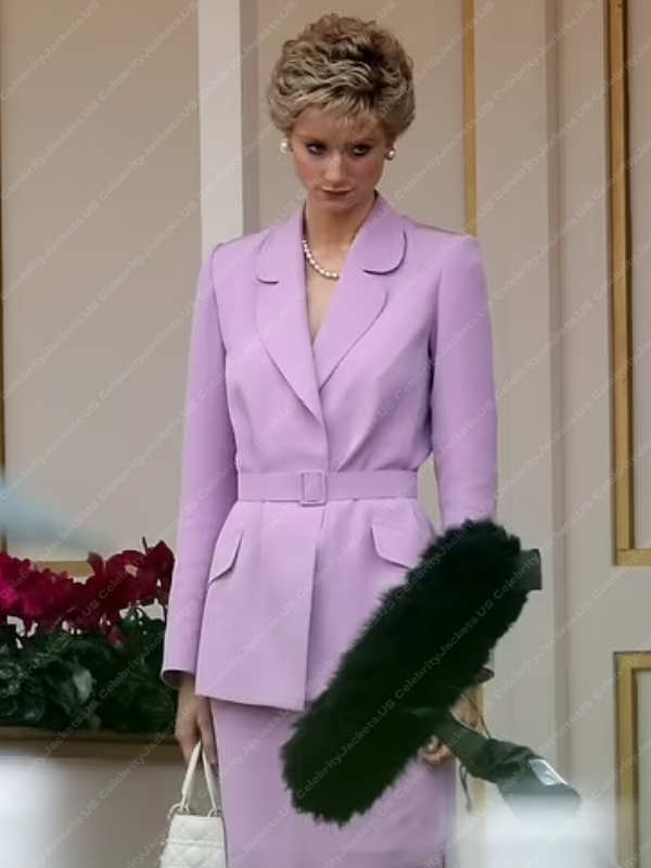 Princess Diana The Crown S05 Purple Coat