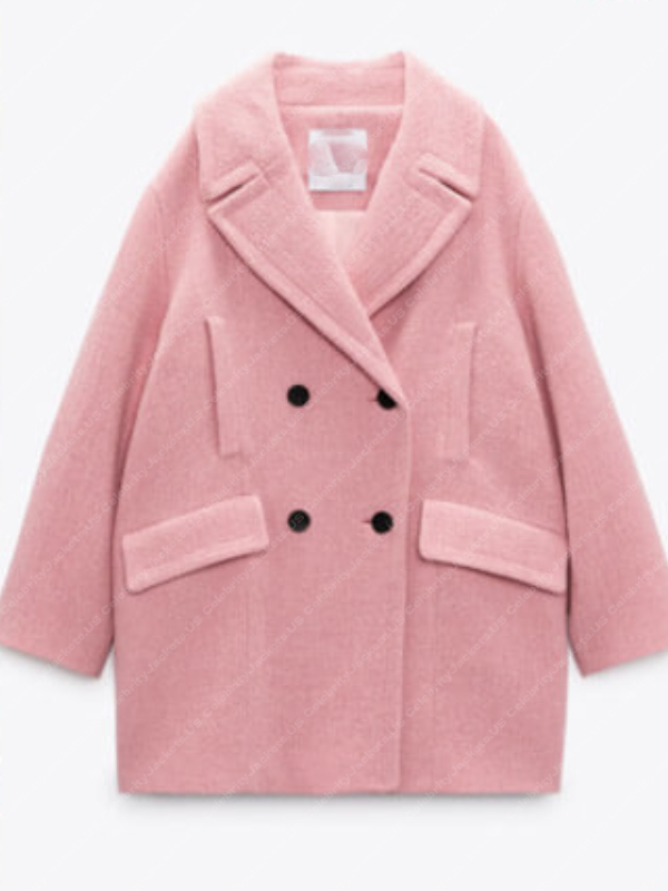 Wednesday Emma Myers Pink Coat