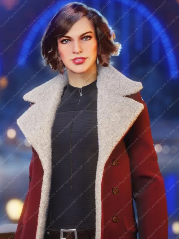 World Of Tanks Holiday Ops 2023 Milla Jovovich Shearling Coat