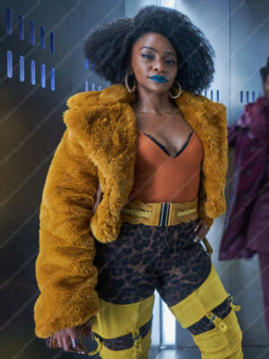 They Cloned Tyrone Teyonah Parris Fur Jacket