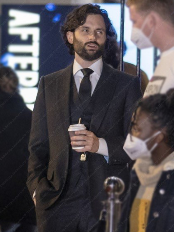 You S04 Penn Badgley Black Blazer