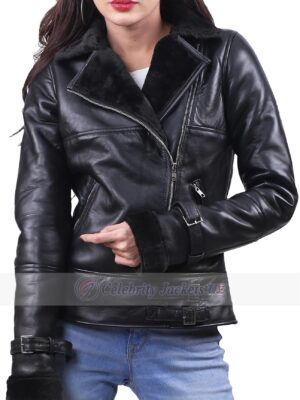 AVIATOR Fur Biker Jacket for Women