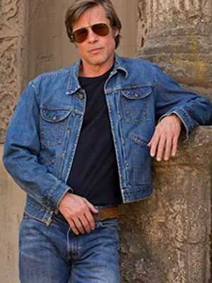 Brad Pitt Once Upon a Time in Hollywood Blue Denim Jacket