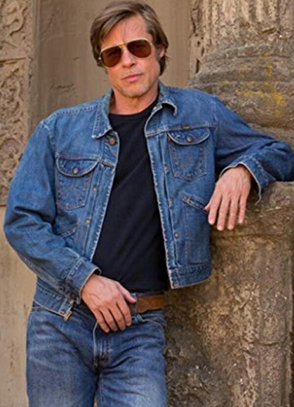 Brad Pitt Once Upon a Time in Hollywood Blue Denim Jacket