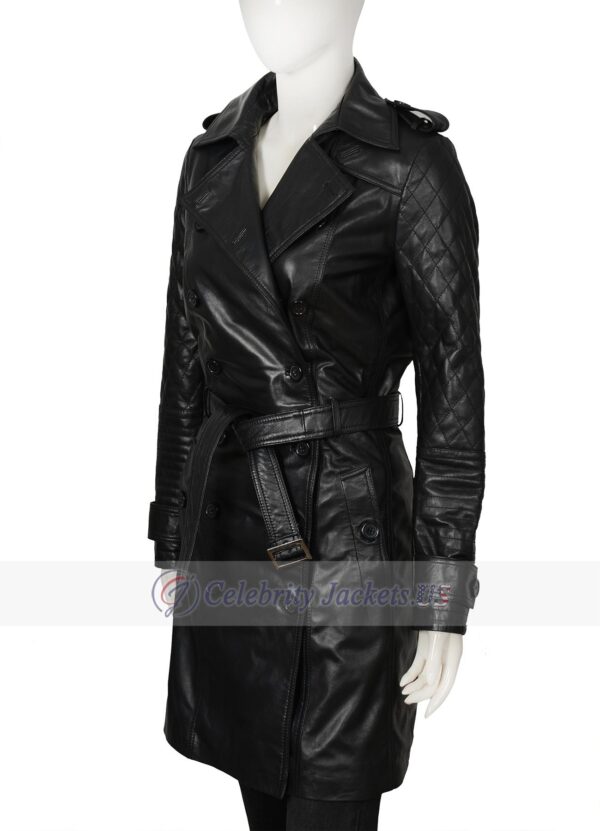 Castle Kate Beckett Leather Trench Coat