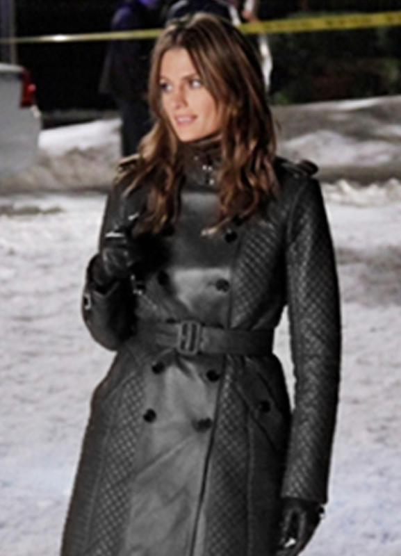 Castle Kate Beckett Leather Trench Coat