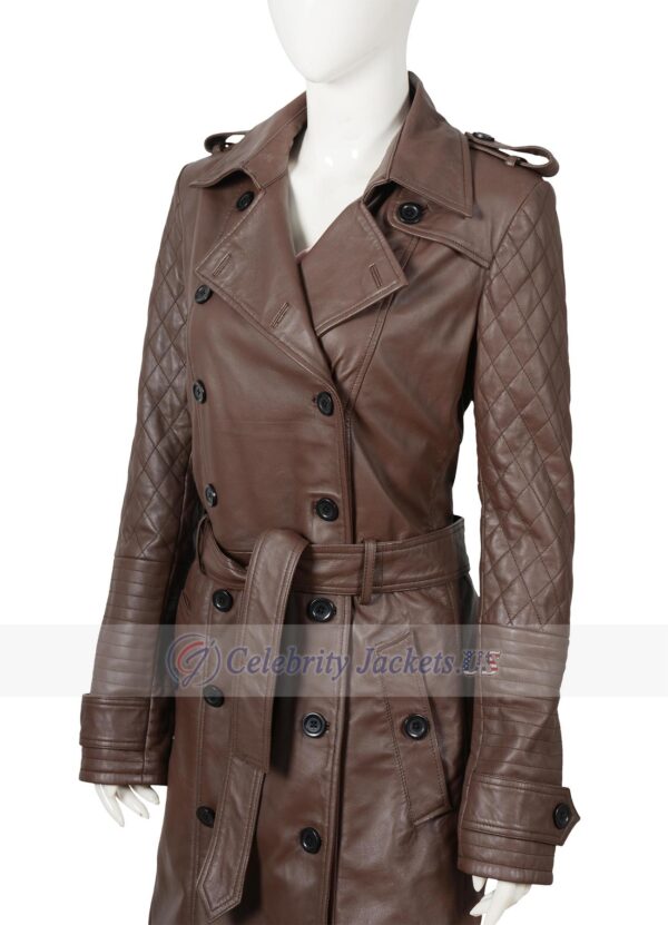 Castle Kate Beckett Leather Trench Coat