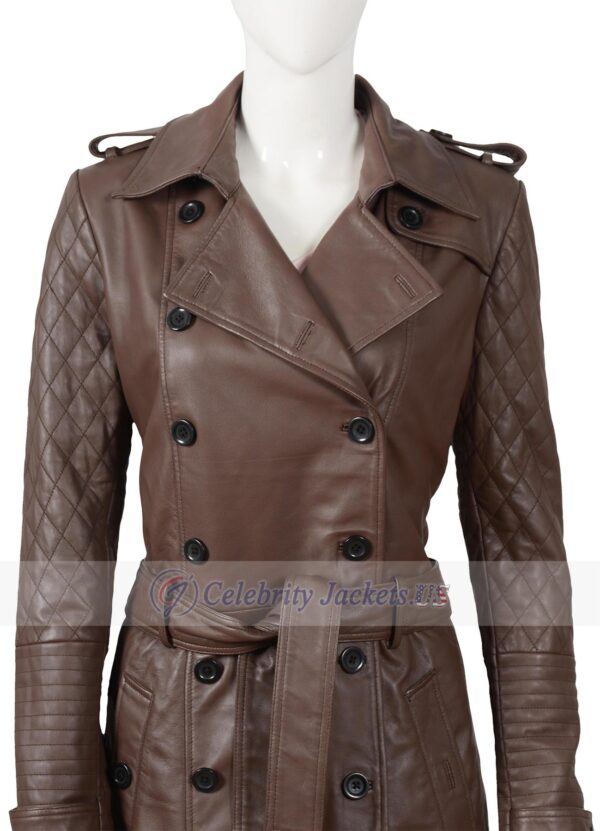 Castle Kate Beckett Leather Trench Coat