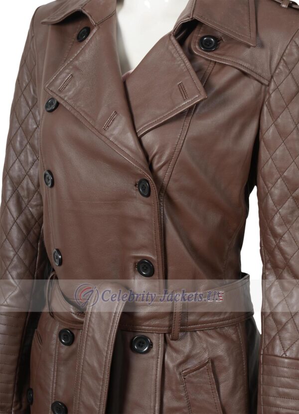 Castle Kate Beckett Leather Trench Coat