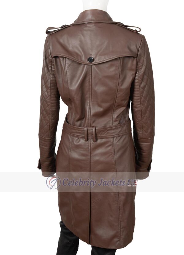 Castle Kate Beckett Leather Trench Coat