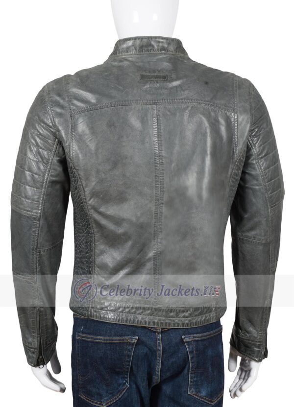 Collin Vintage Fashion Racer Leather Jacket