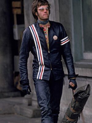 Easy Rider Captain America US Flag Motorcycle Leather Jacket