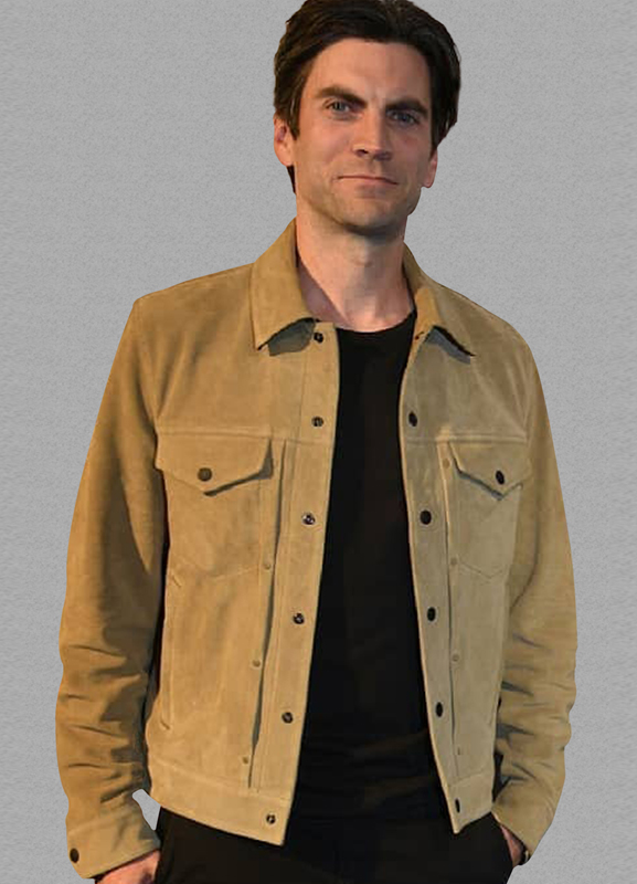 Jamie Dutton Yellowstone Wes Bentley Suede Leather Jacket