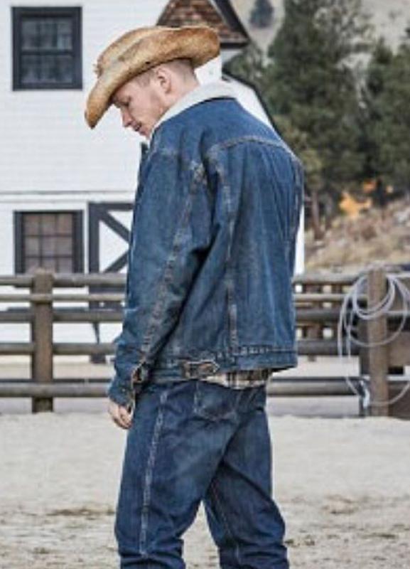 Jefferson White Yellowstone Jimmy Hurdstrom Denim Jacket