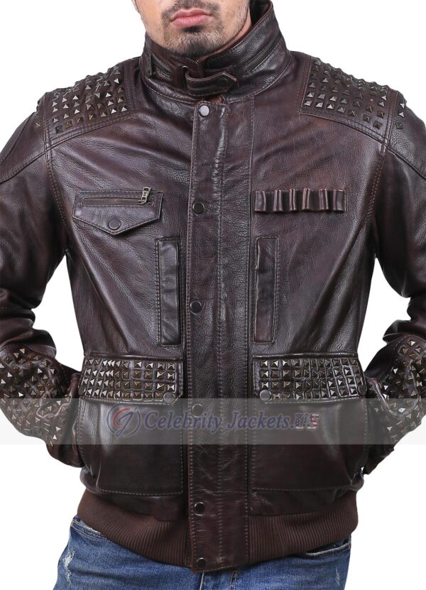 Kerris Punk Studded Leather Jacket