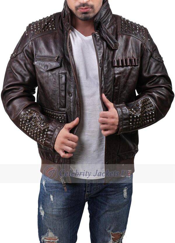 Kerris Punk Studded Leather Jacket