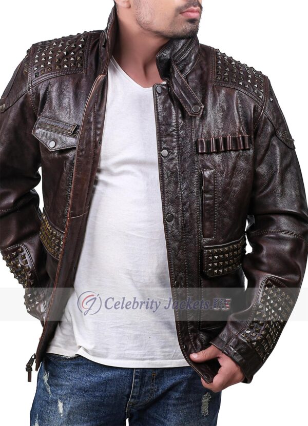 Kerris Punk Studded Leather Jacket