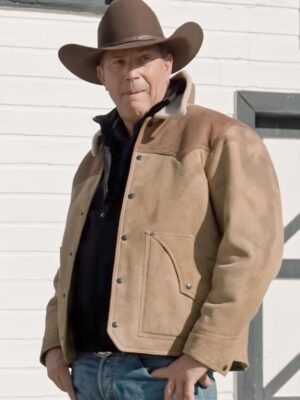 Kevin Costner Yellowstone John Dutton Raw Leather Jacket