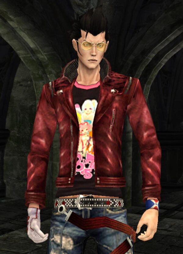 No More Heroes Travis Touchdown Red Leather Jacket