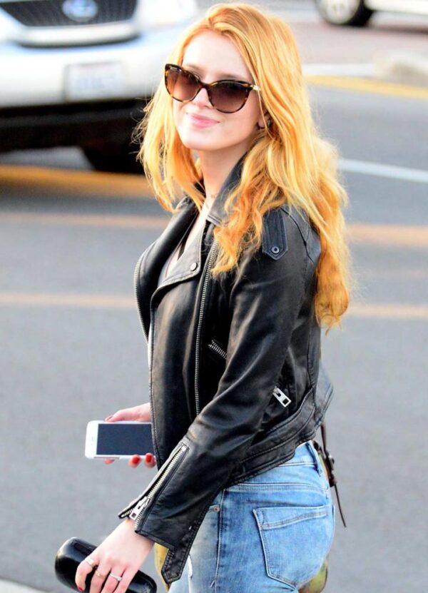 Bella Thorne Biker Leather Jacket