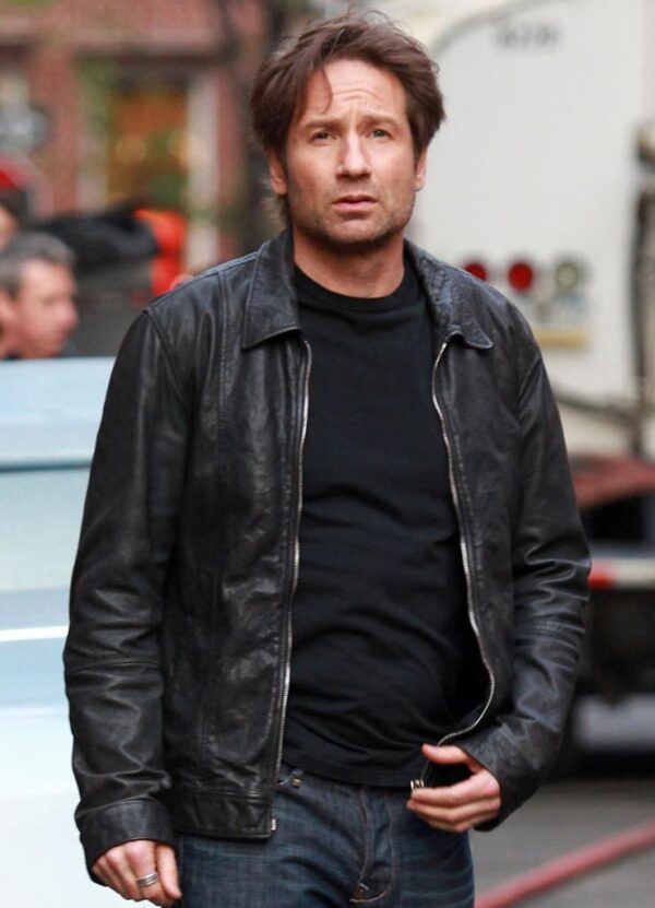 Californication Hank Moody Season 7 Black Leather Jacket