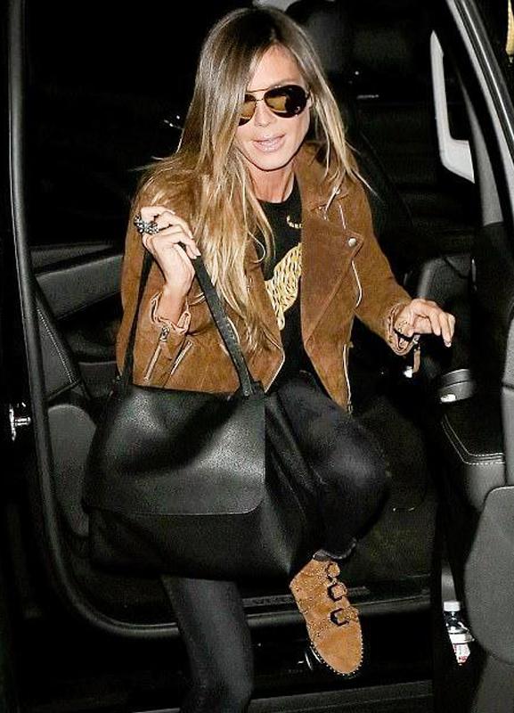 Heidi Klum Brown Leather Jacket