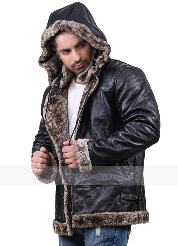 B3 Bomber Leather Coat with Internal Faux Fur