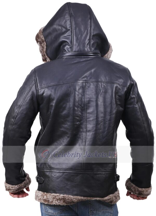 B3 Bomber Leather Coat with Internal Faux Fur