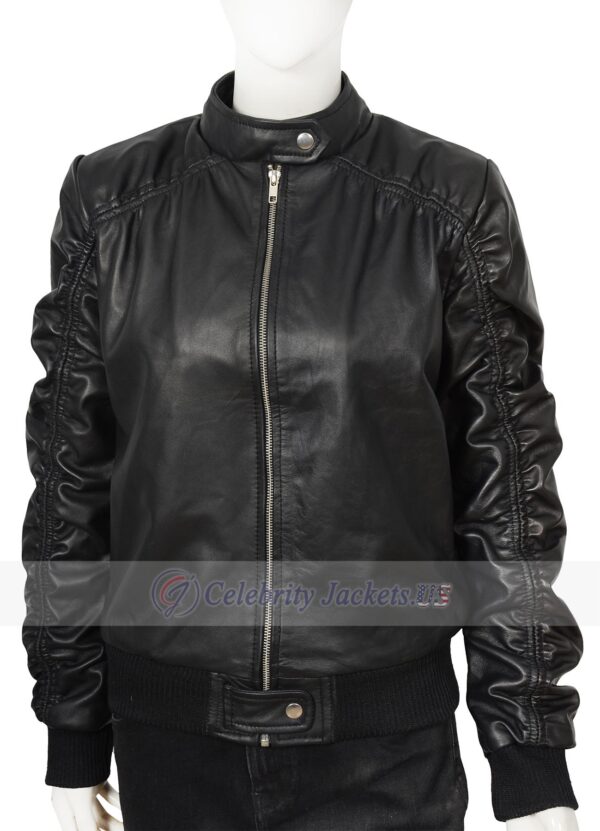 Elena Gilbert KRMA Jade Black Leather Jacket