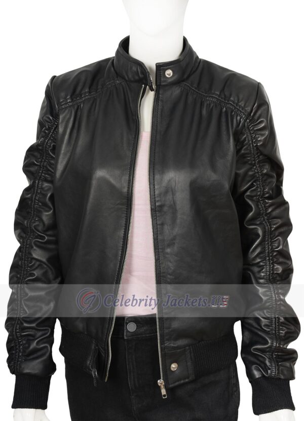 Elena Gilbert KRMA Jade Black Leather Jacket